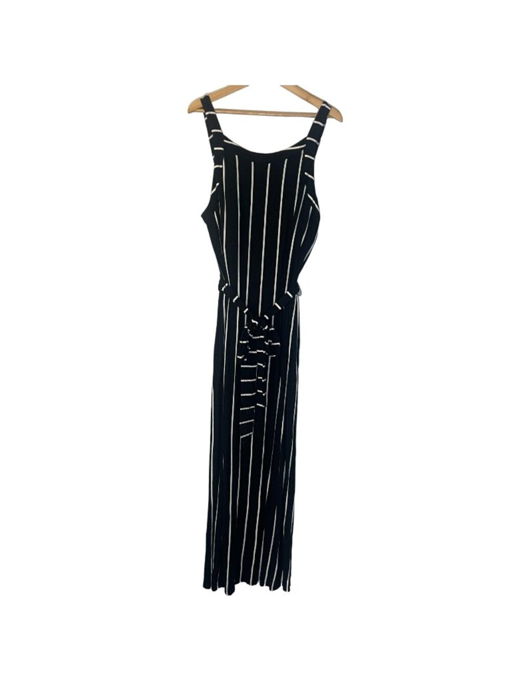 Soma Striped Sleeveless Maxi Dress Women XXL Black White Beach Summer Vacation